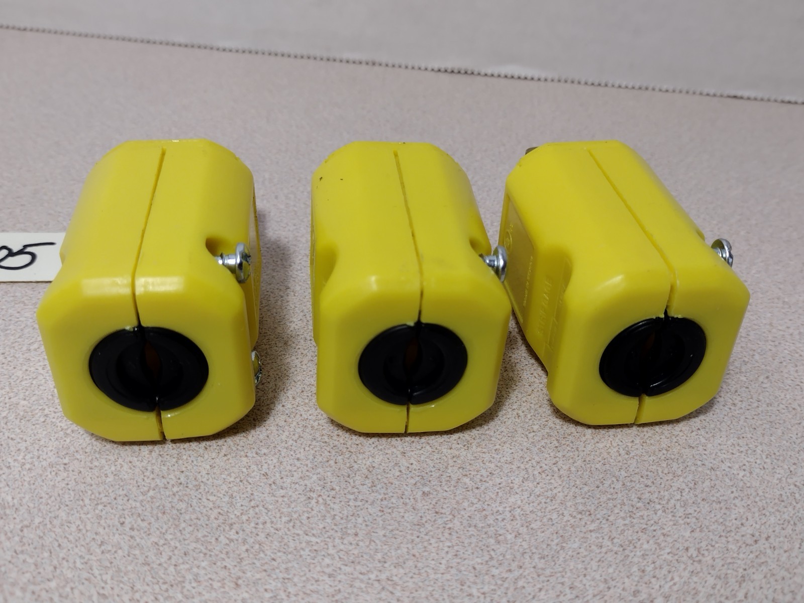 Lot of 3 Male Cord End Pass & Seymour 15A 125V PS5965-YCC20 Yellow (v405)