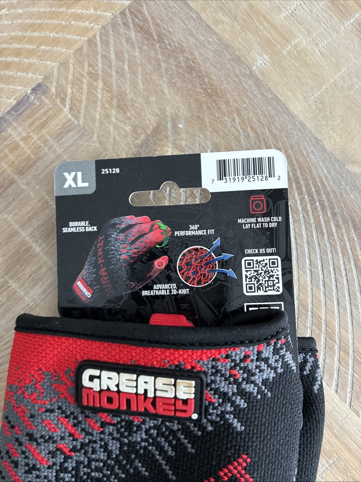 Grease Monkey Dura-knit X-Large Gloves Black Grey Extreme Grip – 1 Pair