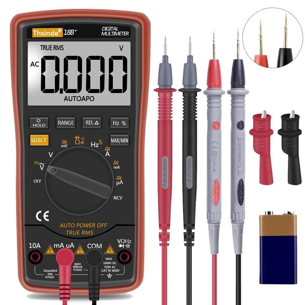 Auto Ranging Digital Multimeter – TRMS 6000 with Voltage Alert & Test Leads