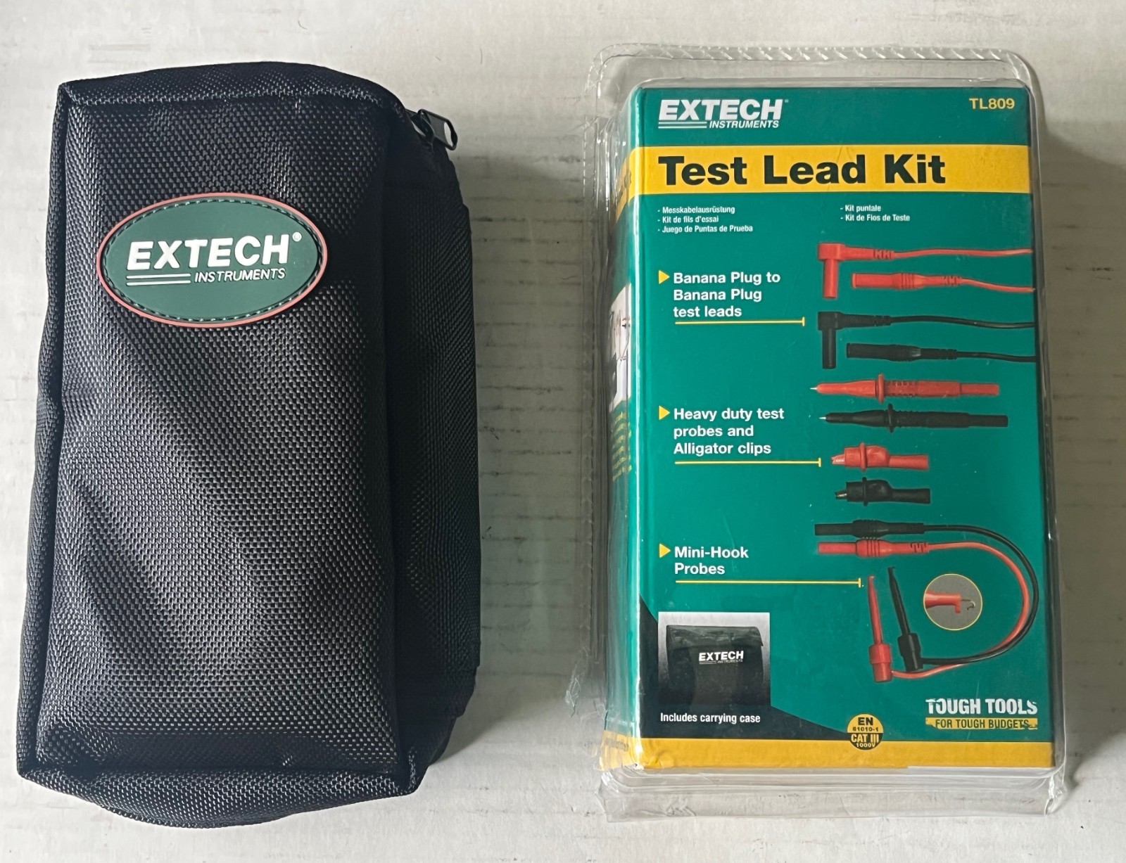 Extech 430 True RMS Digital Multimeter w/TL809 Test Lead Set in 2 Soft Cases