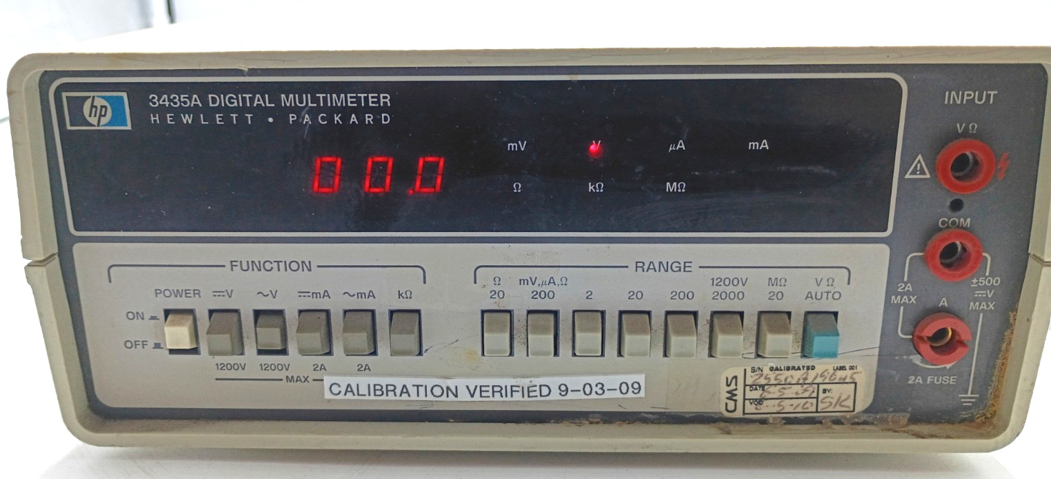 Hewlett Packard 3435a Digital Multimeter – Tested Working PARTS ONLY