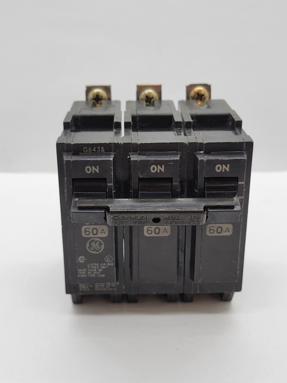 General Electric THQB32060 Bolt-On Circuit Breaker 60A 3P 240V THQB