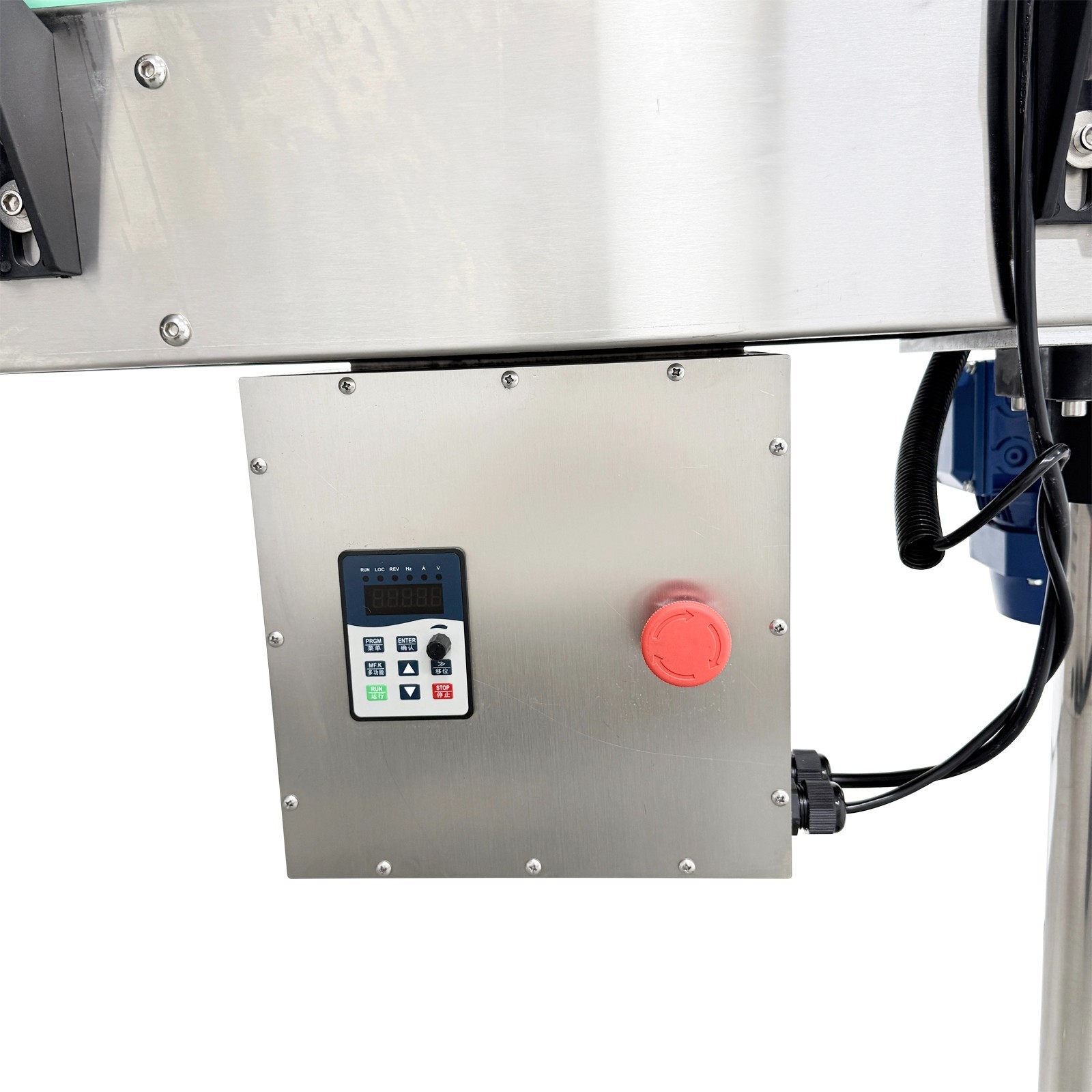 110V Small Assembly Line Conveyor Belt Bottle/Caps Transport Belt 77.95×7.75in