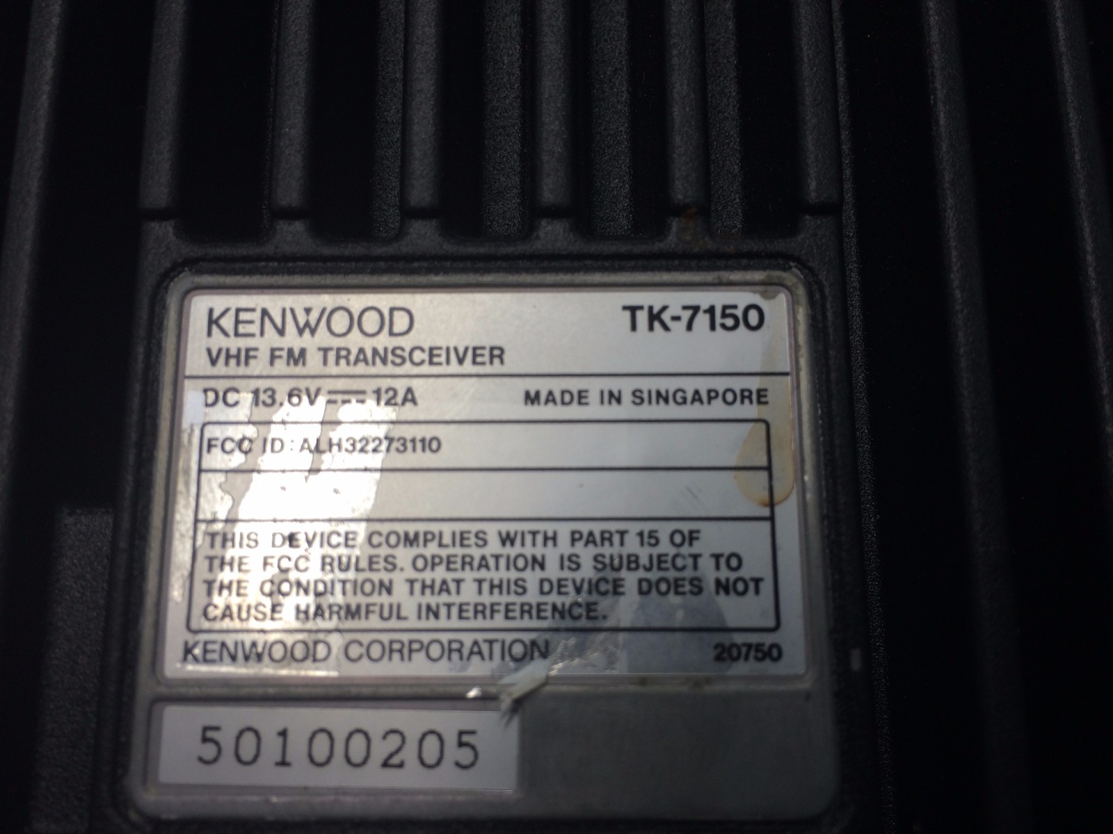 Kenwood TK7150 TK-7150 VHF 50 Watts 136-174 Mhz 128 Channels FIRE-EMS-POLICE HAM