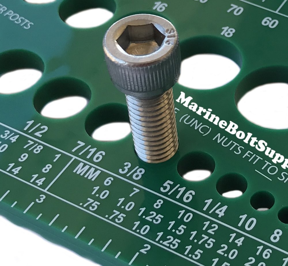 Marine Bolt Supply Nut, Bolt Screw Gauge Standard Metric Coarse Fine Diame…