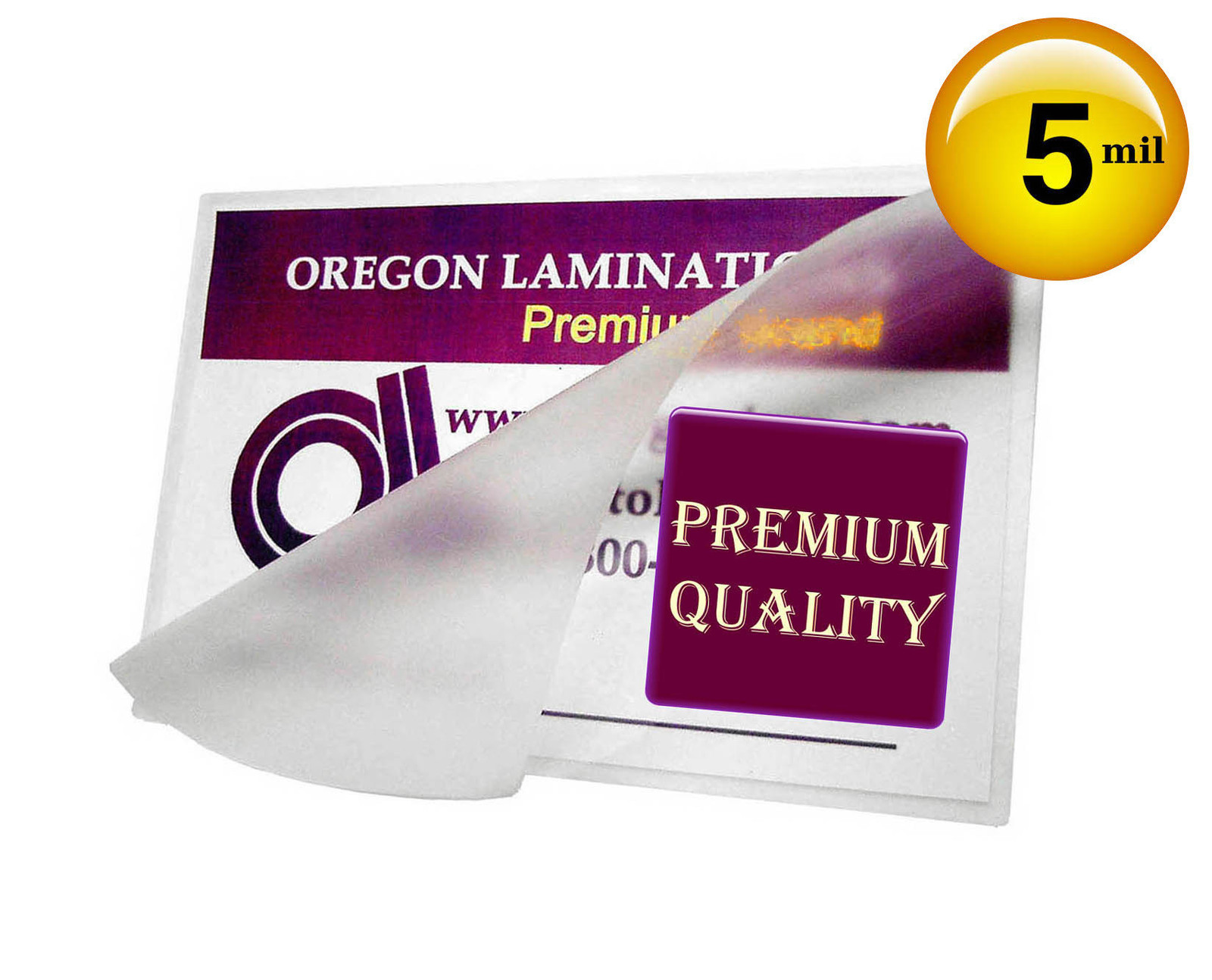 500/pack 5 Mil Key Card size Hot Laminating Pouches 2-1/2 x 3-7/8 Clear Glossy