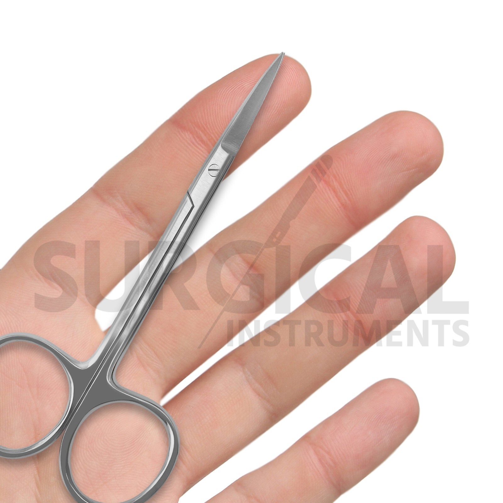 2 Iris Scissors 4.5″ Curved & Straight Surgical Dental Instruments