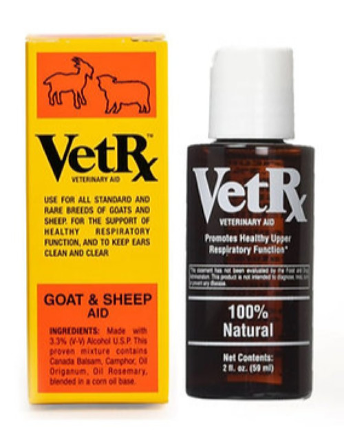 Vet Rx Sheep Goat 2oz Veterinary Remedy Colds Cough Pneumonia Natural