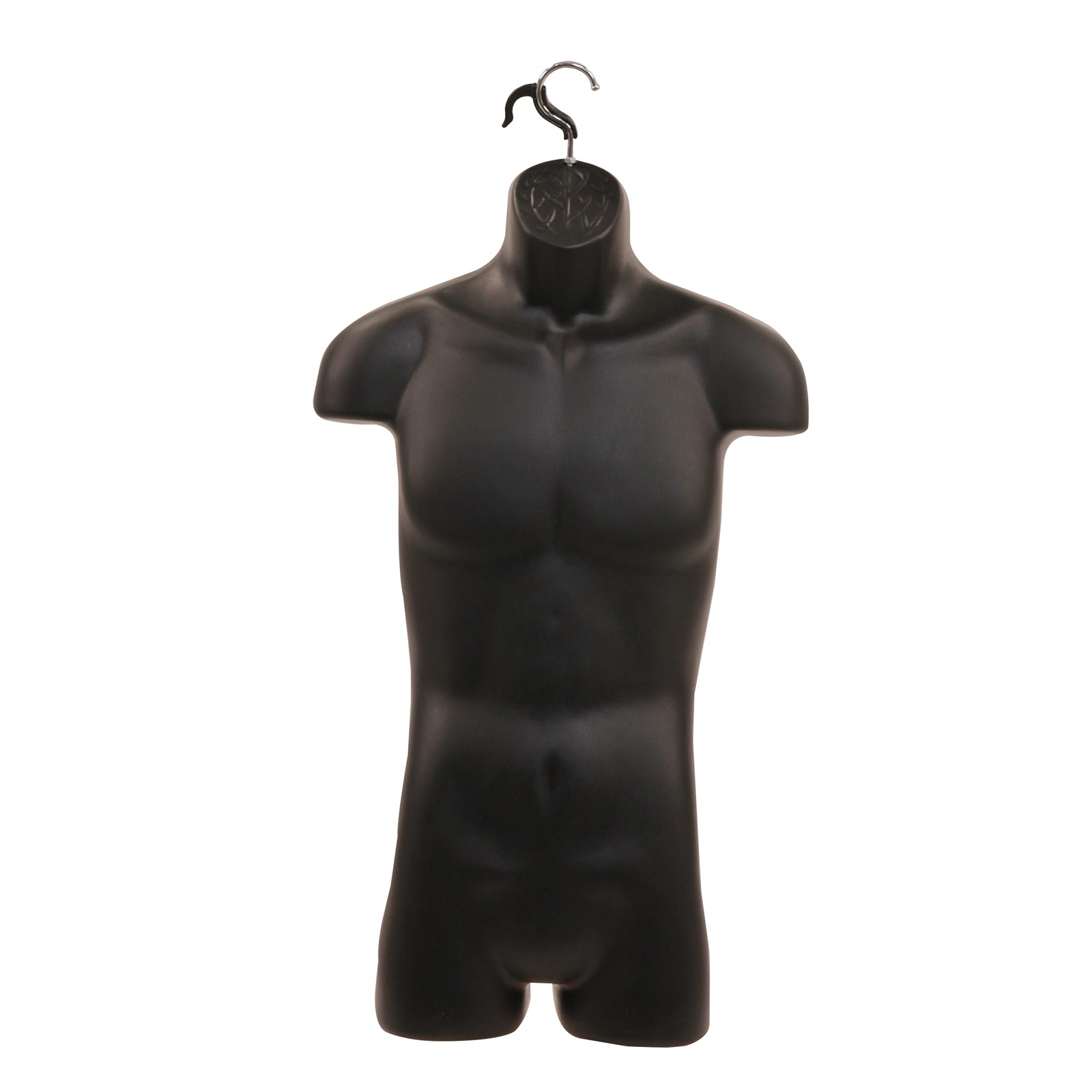 Male Molded Black Hollowback Torso Form – Fits Men’s Sizes S-L