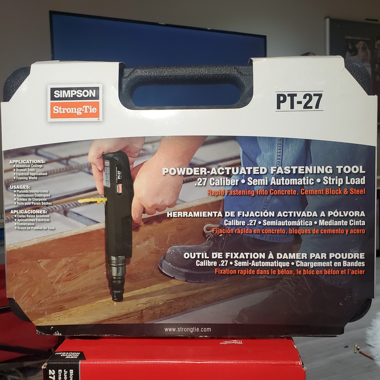 Simpson Strong-Tie PT-27 .27 Caliber Power Actuated Fastening Tool, Semi-auto.