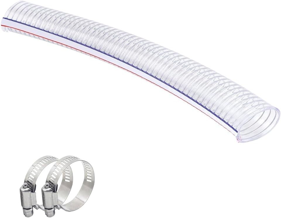 1.3 FT Flexible Steel Wire Suction Hose – 1″ ID, High Pressure & Durable Design