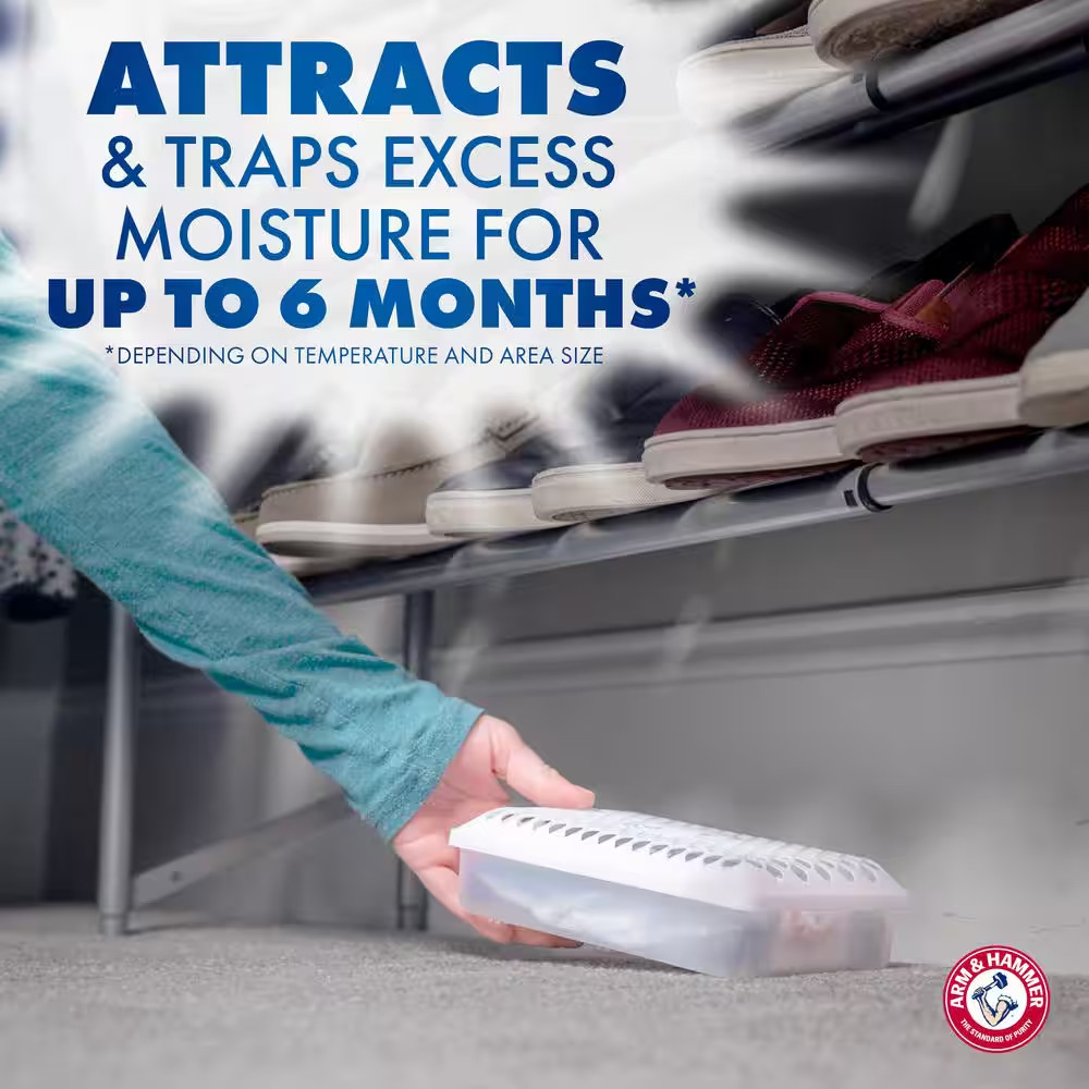 (2 pack) Arm & Hammer Storage Moisture Absorber and Odor Eliminator, 10.5 oz.