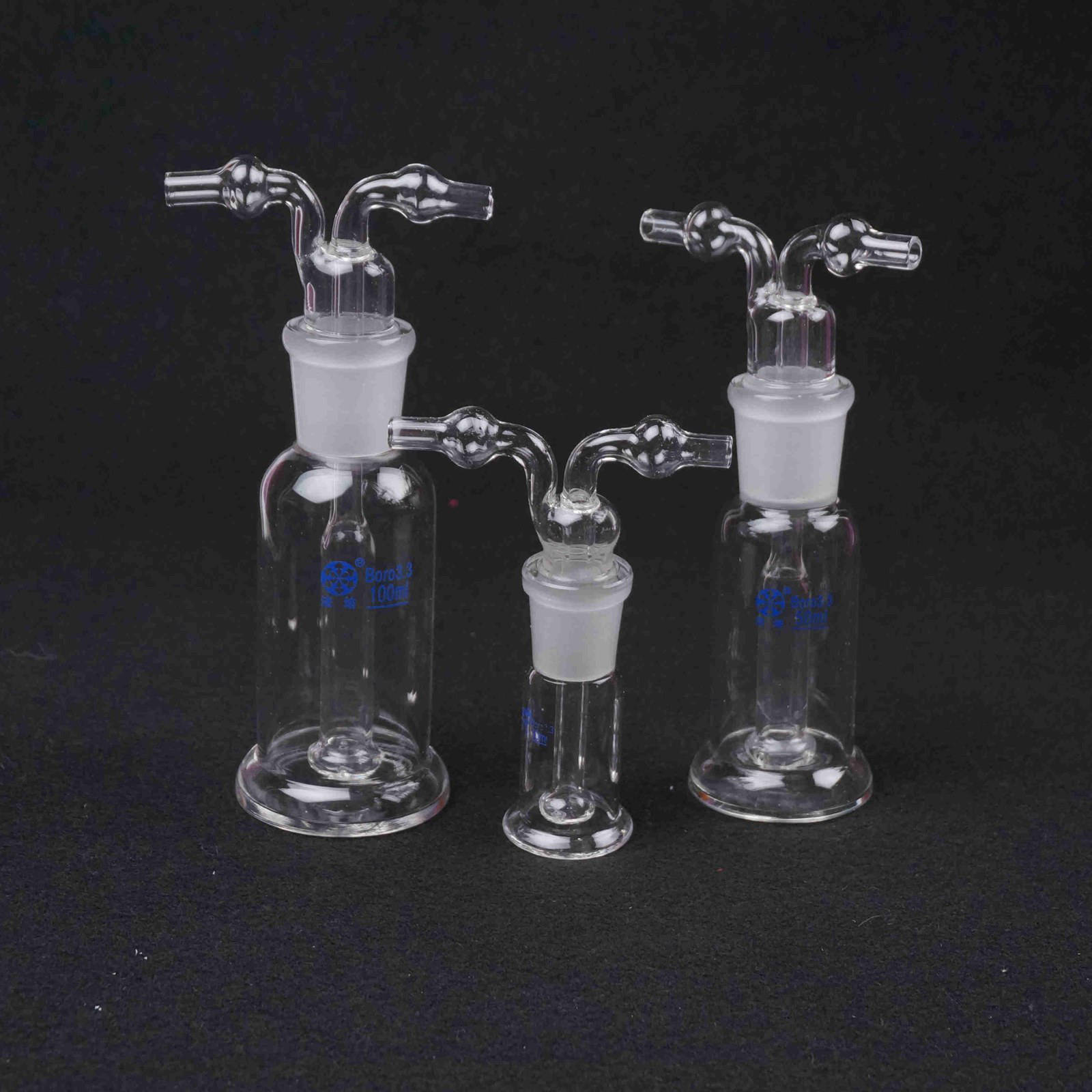 100ml/150ml/250ml/500ml Borosilicate Glass Monteggia Gas Washing Bottle Lab