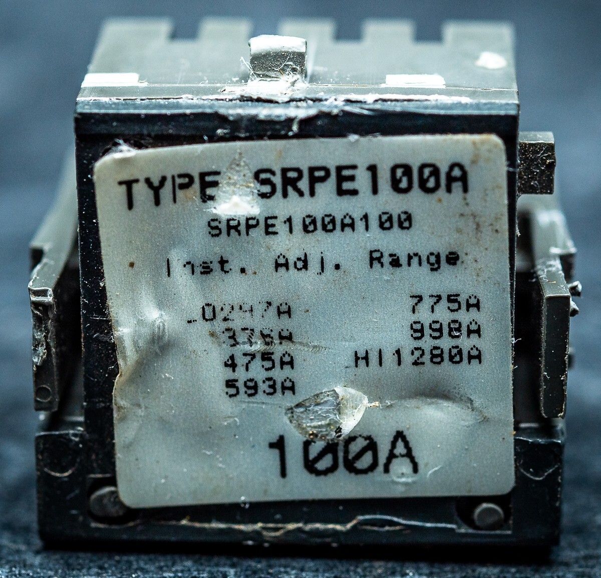 GE SRPE100A Breaker Rating Plug Spectra, used