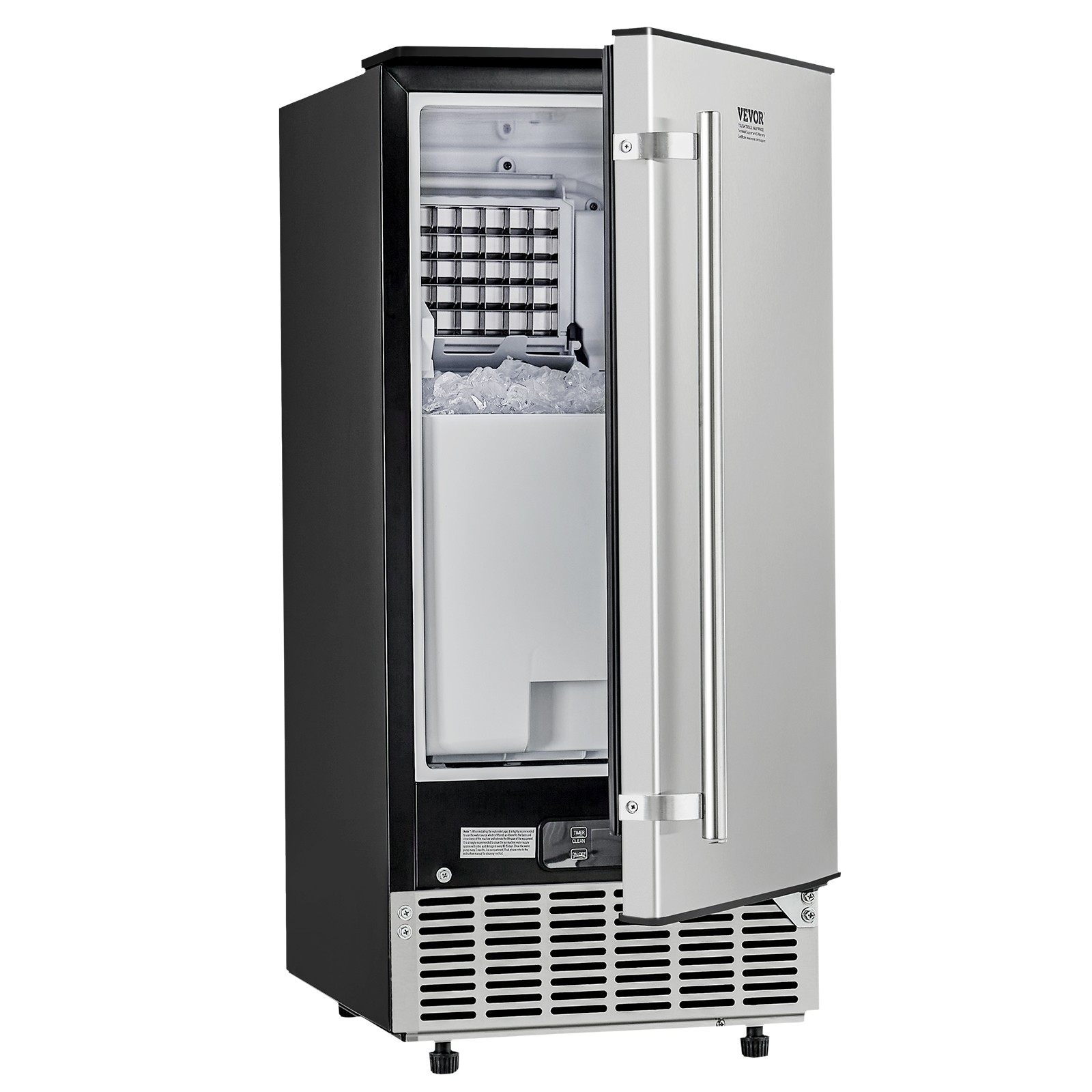 VEVOR Undercounter Ice Maker 80 Lbs/Day Built-in Ice Maker Machine