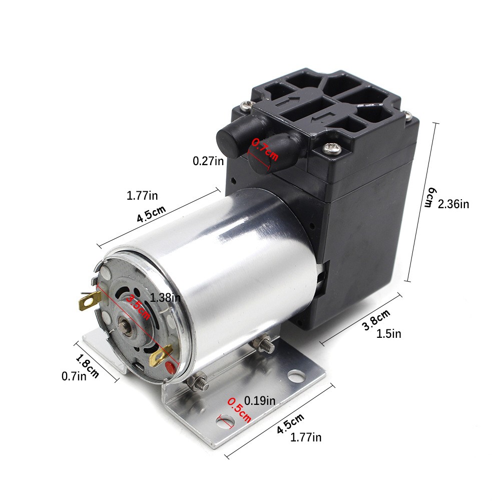 DC12V 65-120kpa Micro Vacuum Pump High Pressure Suction Diaphragm Pump Holder l