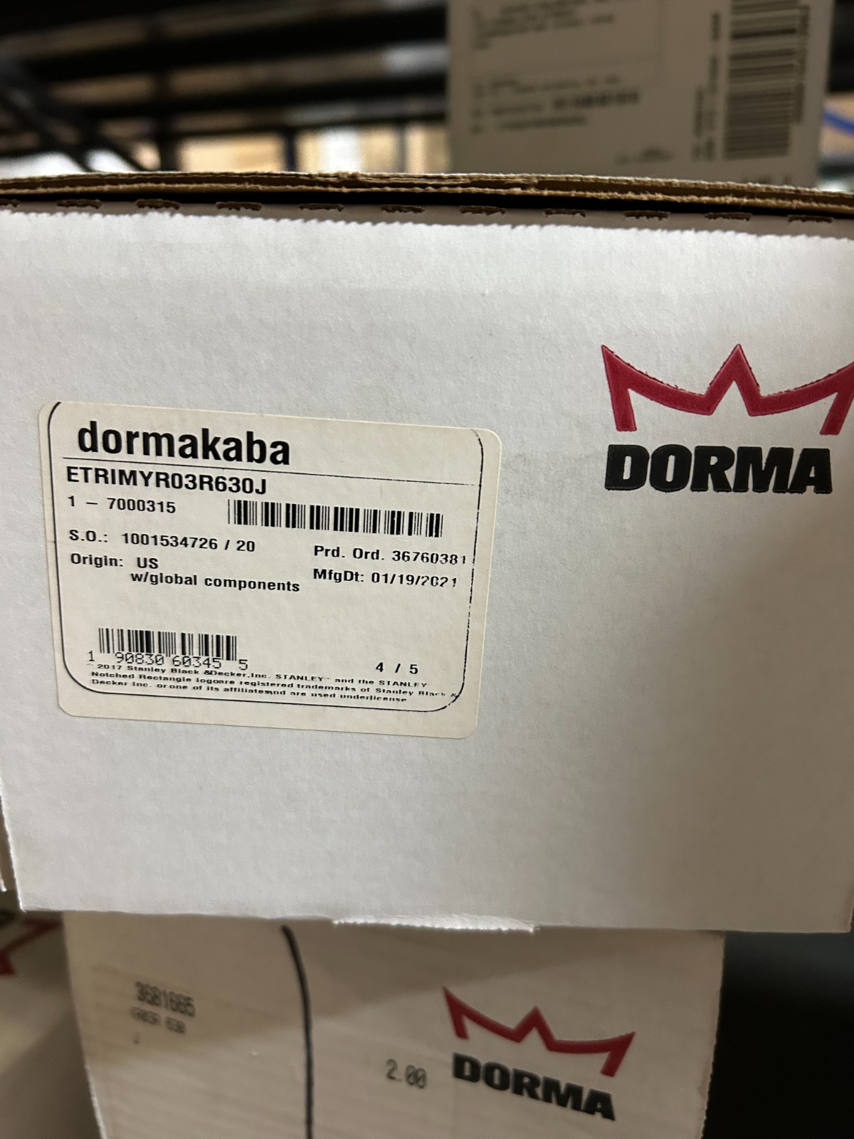 Dorma YR03R 630 Grade 1 Exit Trim, Y Escutcheon, R Lever, SFIC Prep Less Core