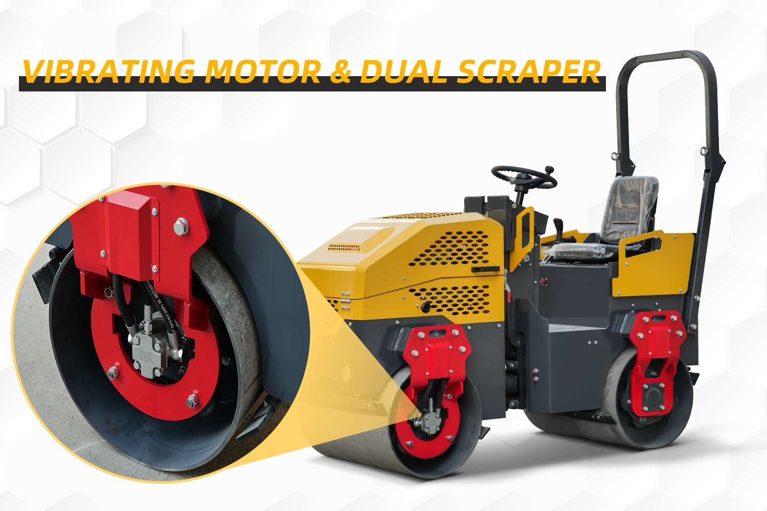 Factory Direct Sale Garden Soil Asphalt 1.5 Ton Vibrating Drum roller
