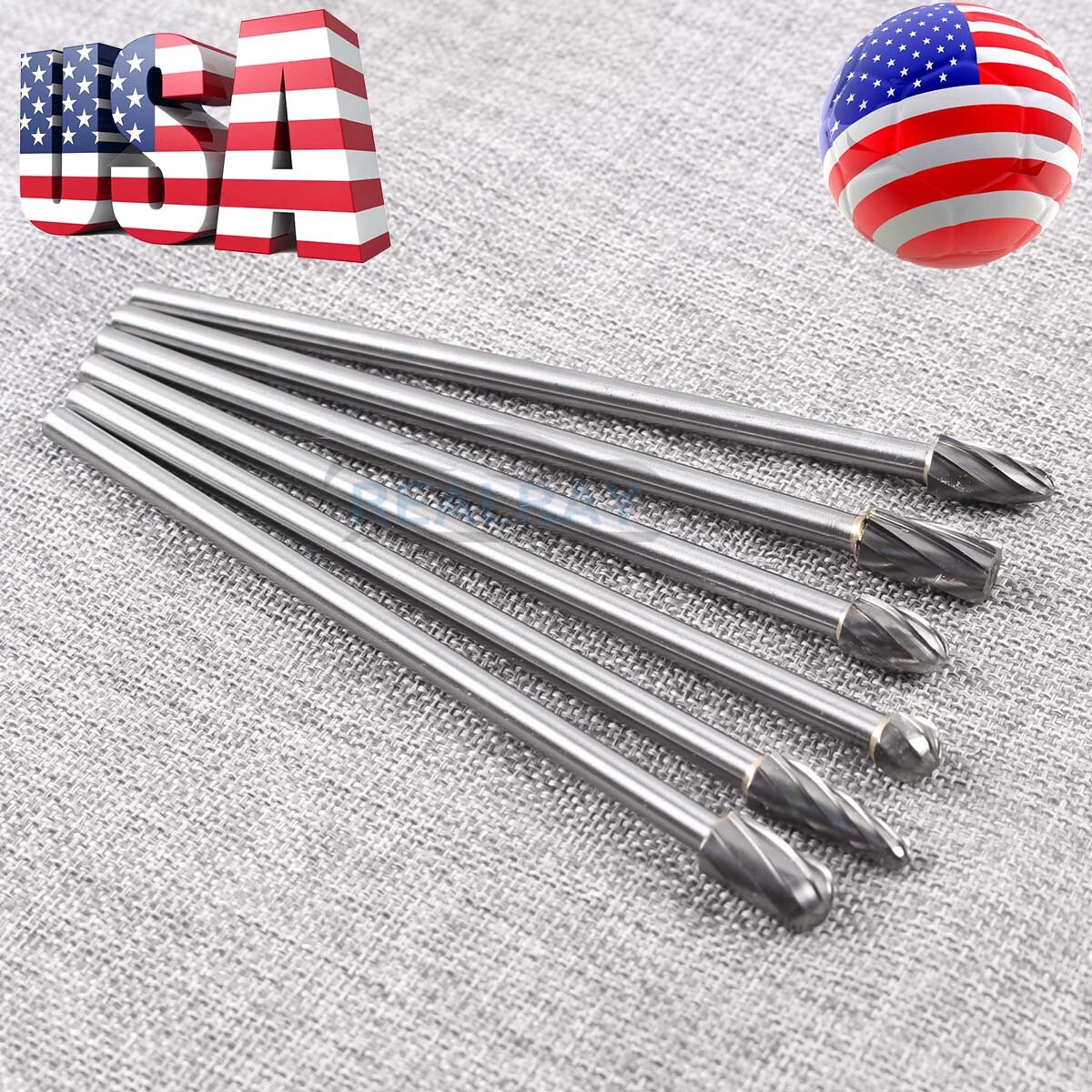 10mm Rotary Aluminum Cut Burr 6mm 1/4″ Shank 150mm Long Reach Carbide Burs 6pcs