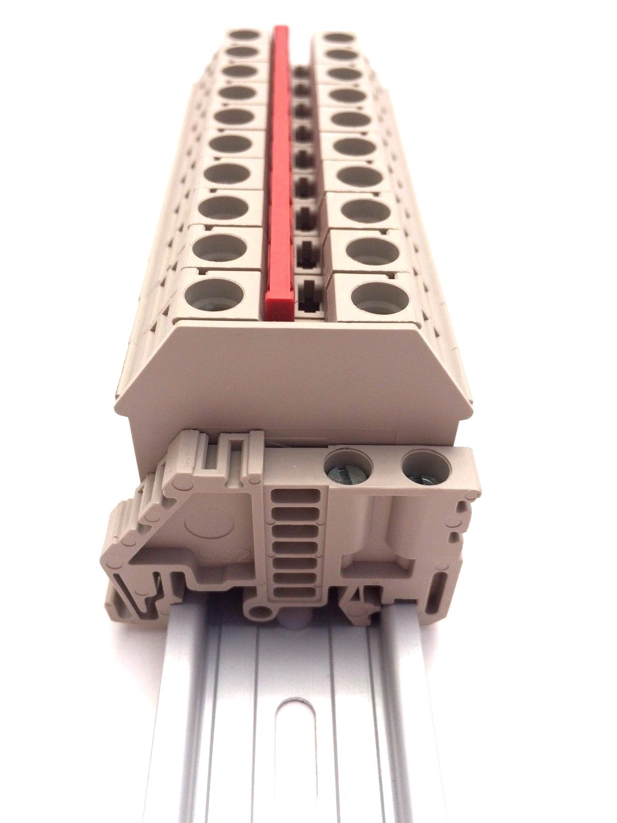 Power Distribution Terminal Blocks 10 Connector DIN Rail Dinkle 6AWG 60A 600V