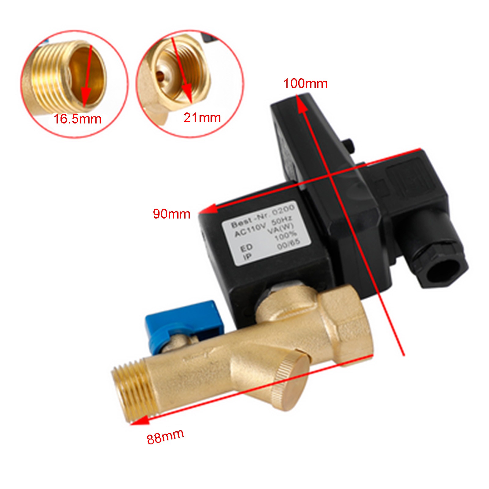 AC110V 1/2″ Automatic Electronic Timed Air Compressor Auto Drain Valve