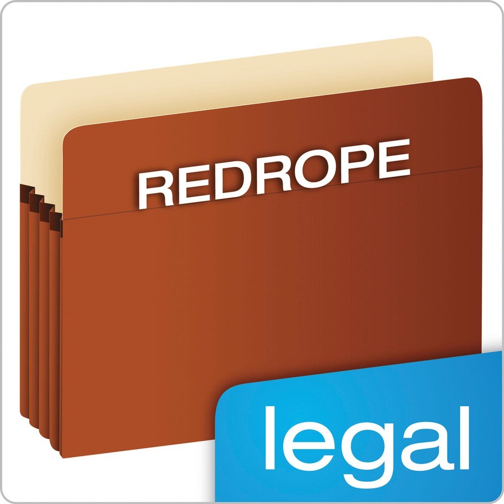 Pendaflex S26E 3.5 in. Expansion Legal Size Pocket File – Red Fiber New