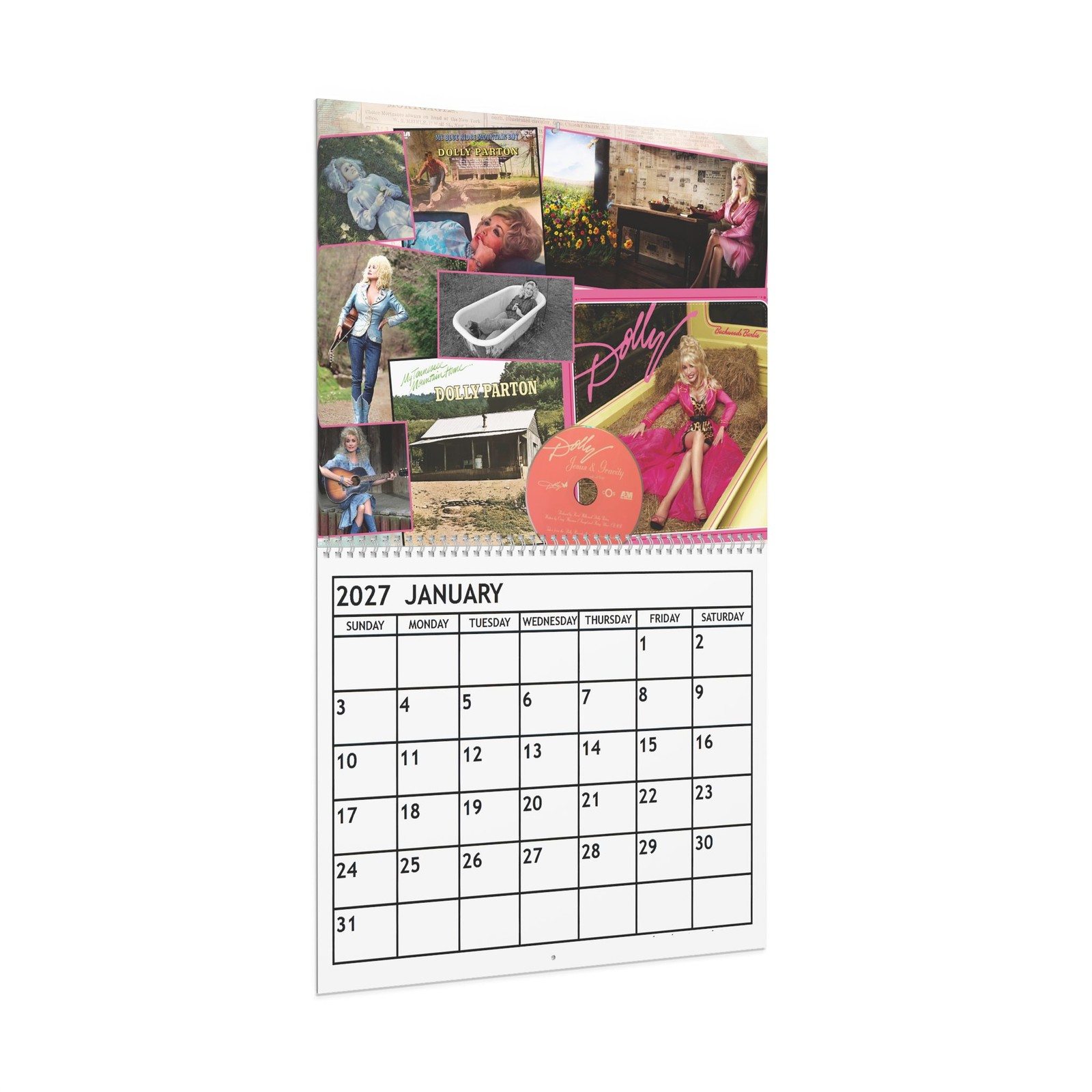Dolly Parton 2027 Wall Calendar – Home Decor, Music Fan Gifts, Monthly