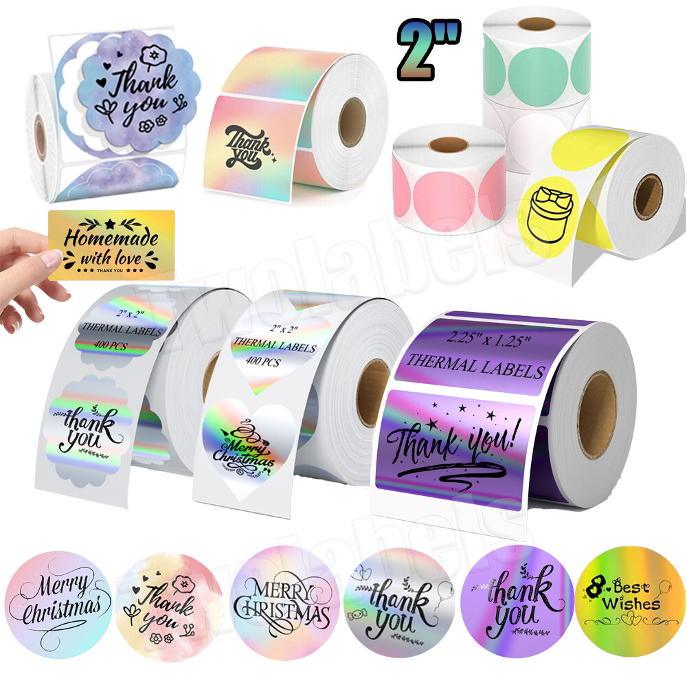 2″ Direct Thermal Labels Holographic Self-Adhesive For Logo X-max Card Sticker