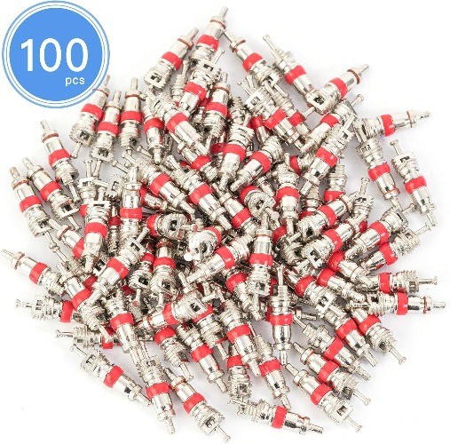 100Pcs Premium Tire Valve Cores, Universal Replacement for Most Cars, Trucks, Mo
