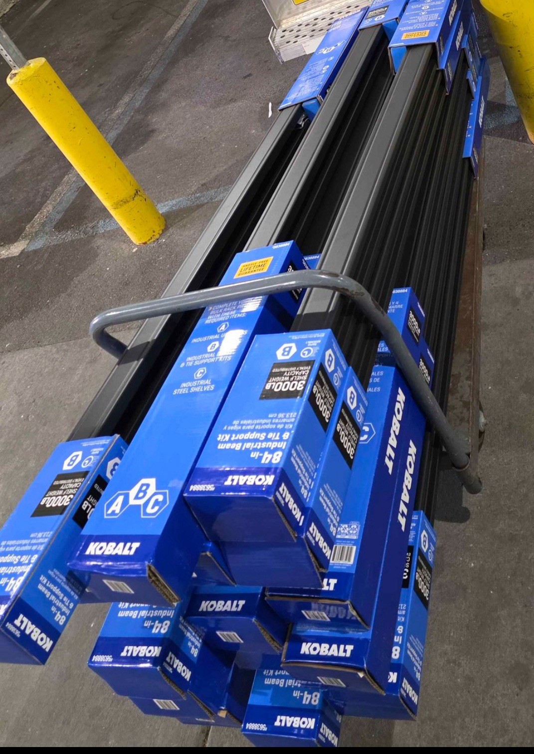 KOBALT 84-in heavy duty Industrial Shelving Beams, BEAMS ONLY, Priced Per Beam.