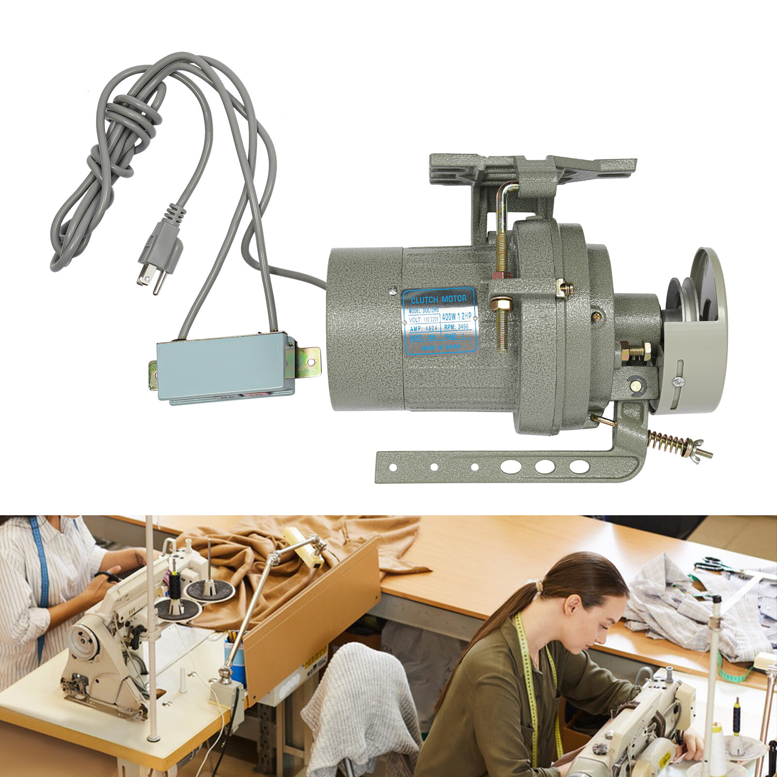 400W Electric Sewing Machine Motor Clutch Motor For Industrial Sewing Machine