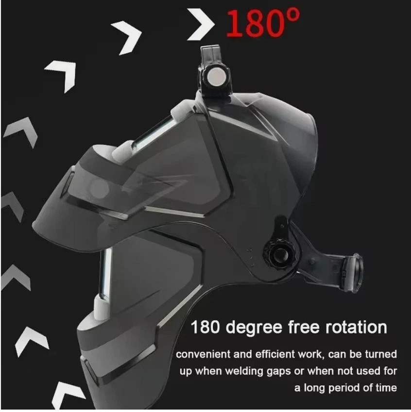 Solar Powered Auto Darkening Welding Helmet – Large View, True Color, High Temp