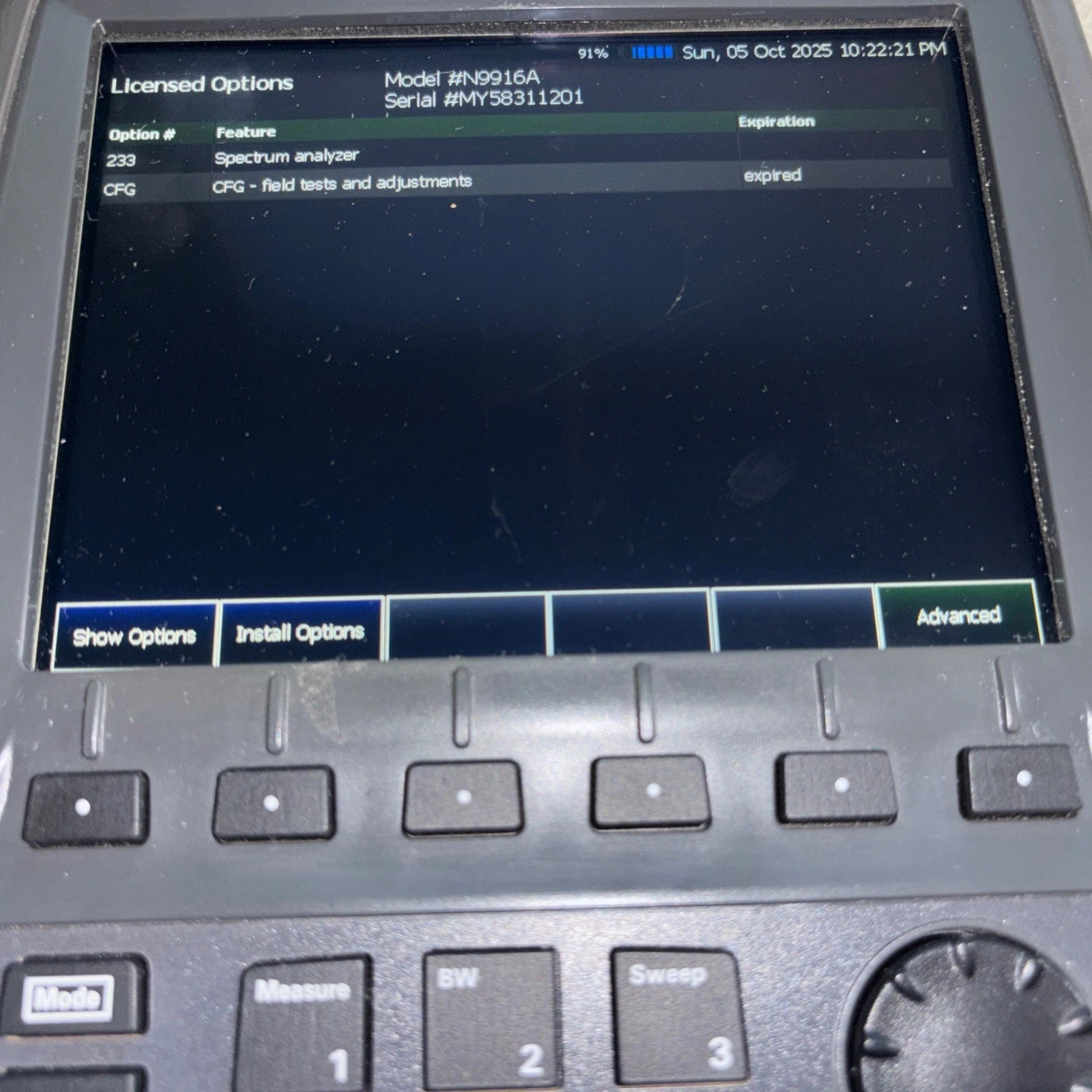 Keysight N9916A FieldFox 14GHz Handheld Microwave Analyzer（With Calibrated）