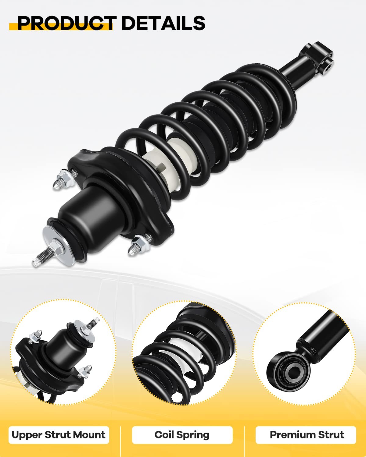 Front Rear Strut w/Coil Spring Assembly for Mitsubishi Lancer 2008-10