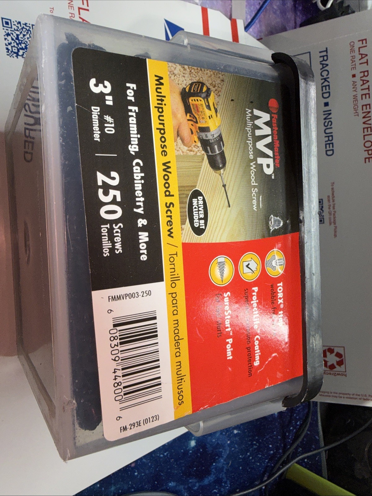 FastenMaster MVP 3” Multi-Purpose 250-Pack Wood Screws for Framing Cabinetry