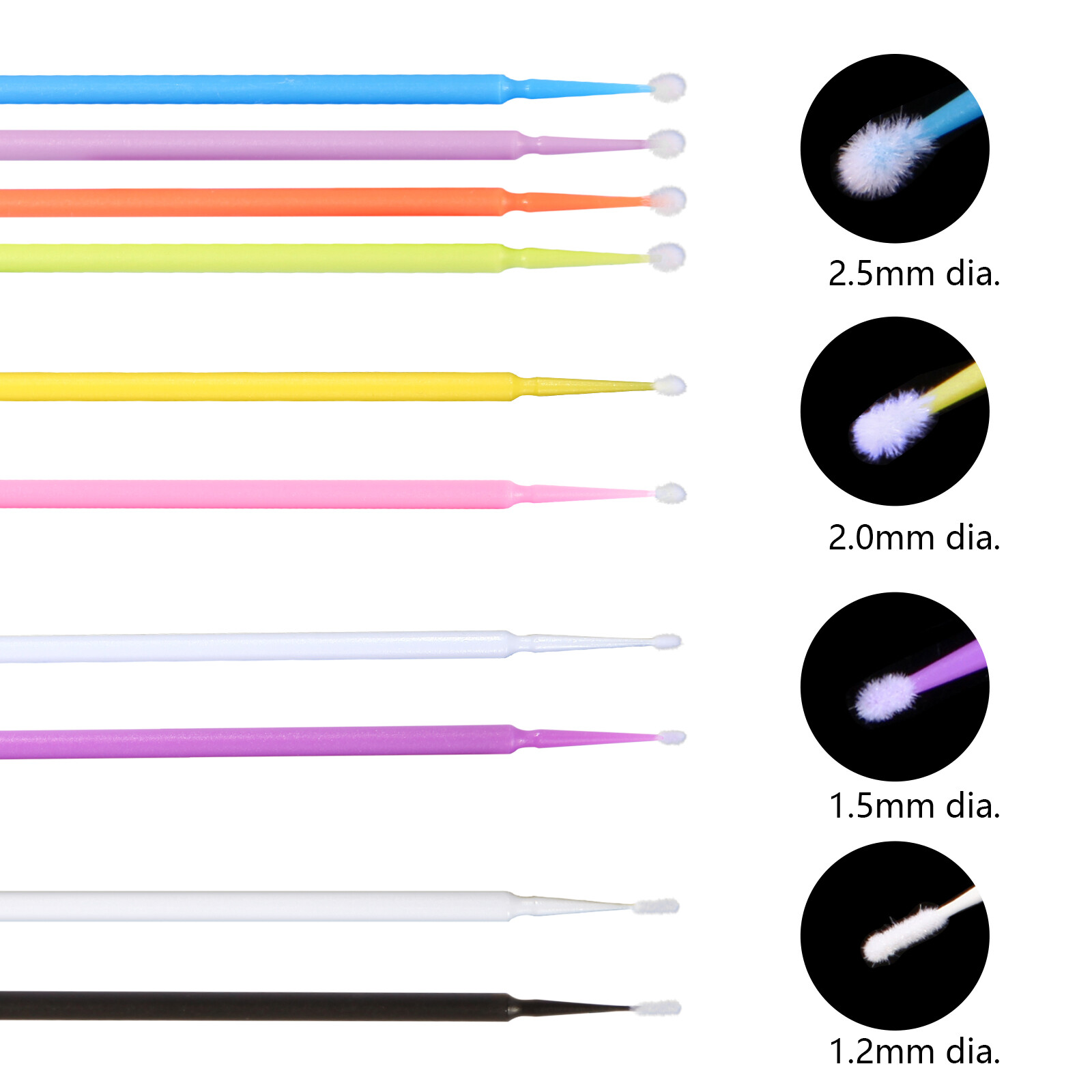 400 Micro Brushes Applicators Microbrush Dental (Regular, Fine, Super Fine) Eye