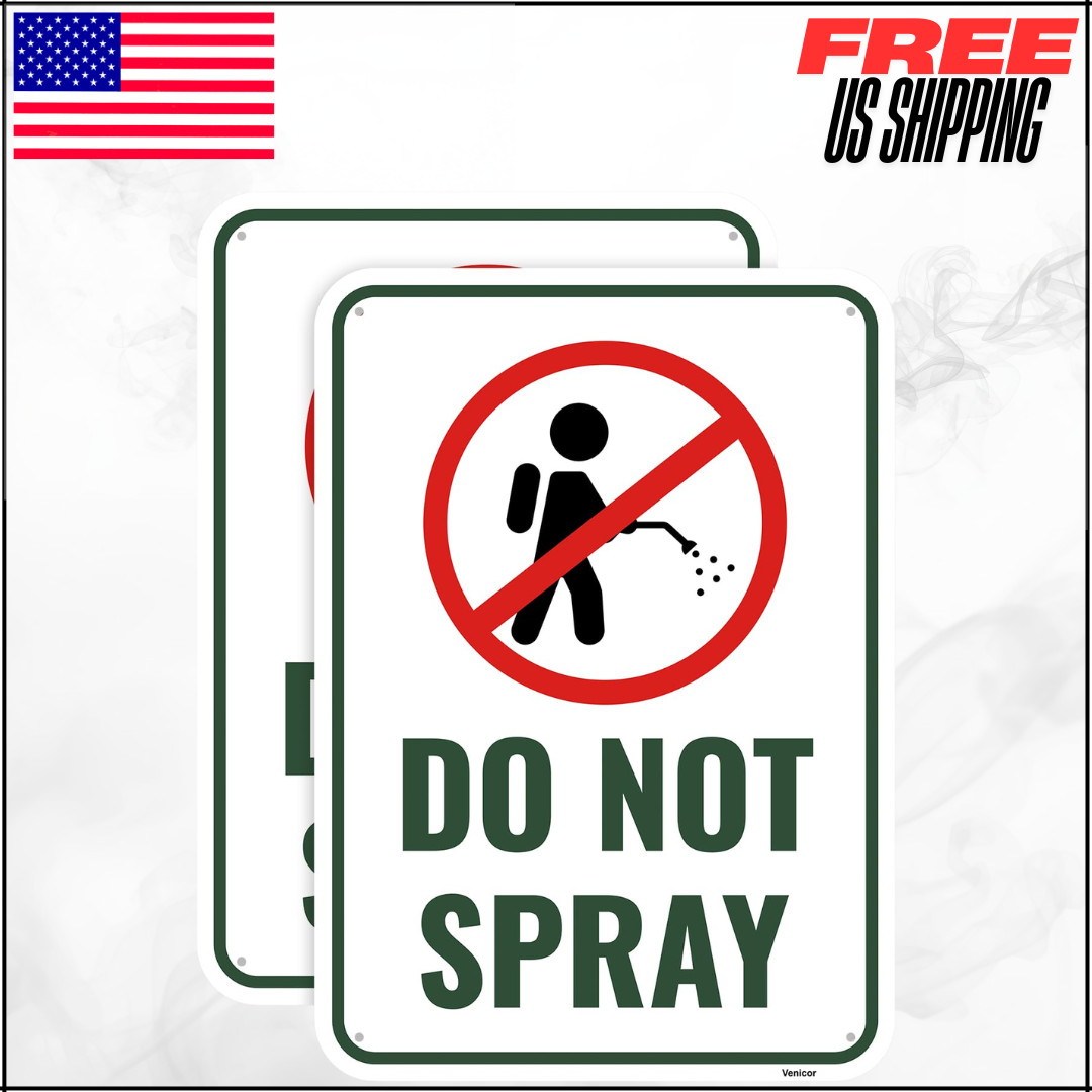 No Spray Pesticide Sign Do Not Spray Aluminum Sign Do Not Spray 14″ X 10″ 2PC