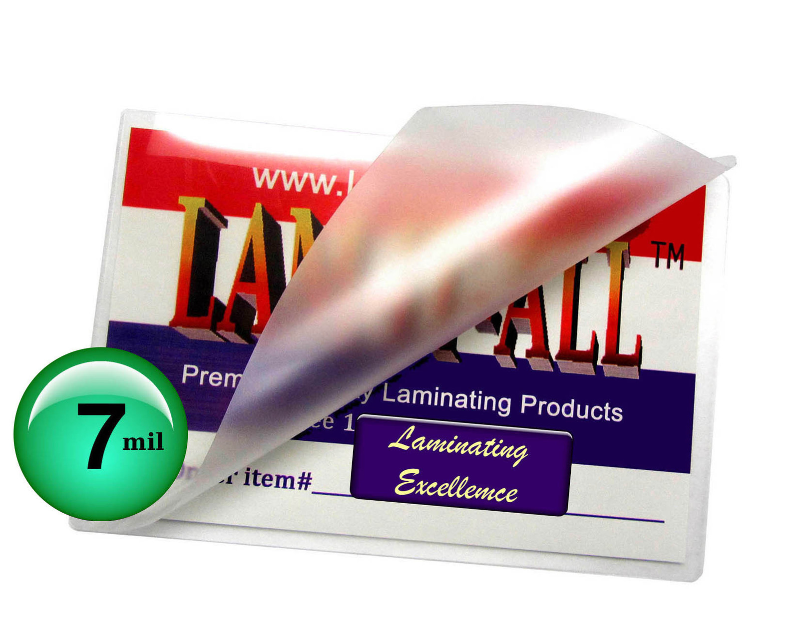 LAM-IT-ALL 7 Mil File Card Hot Laminating Pouches 3-1/2 x 5-1/2 [100/pack] Clear