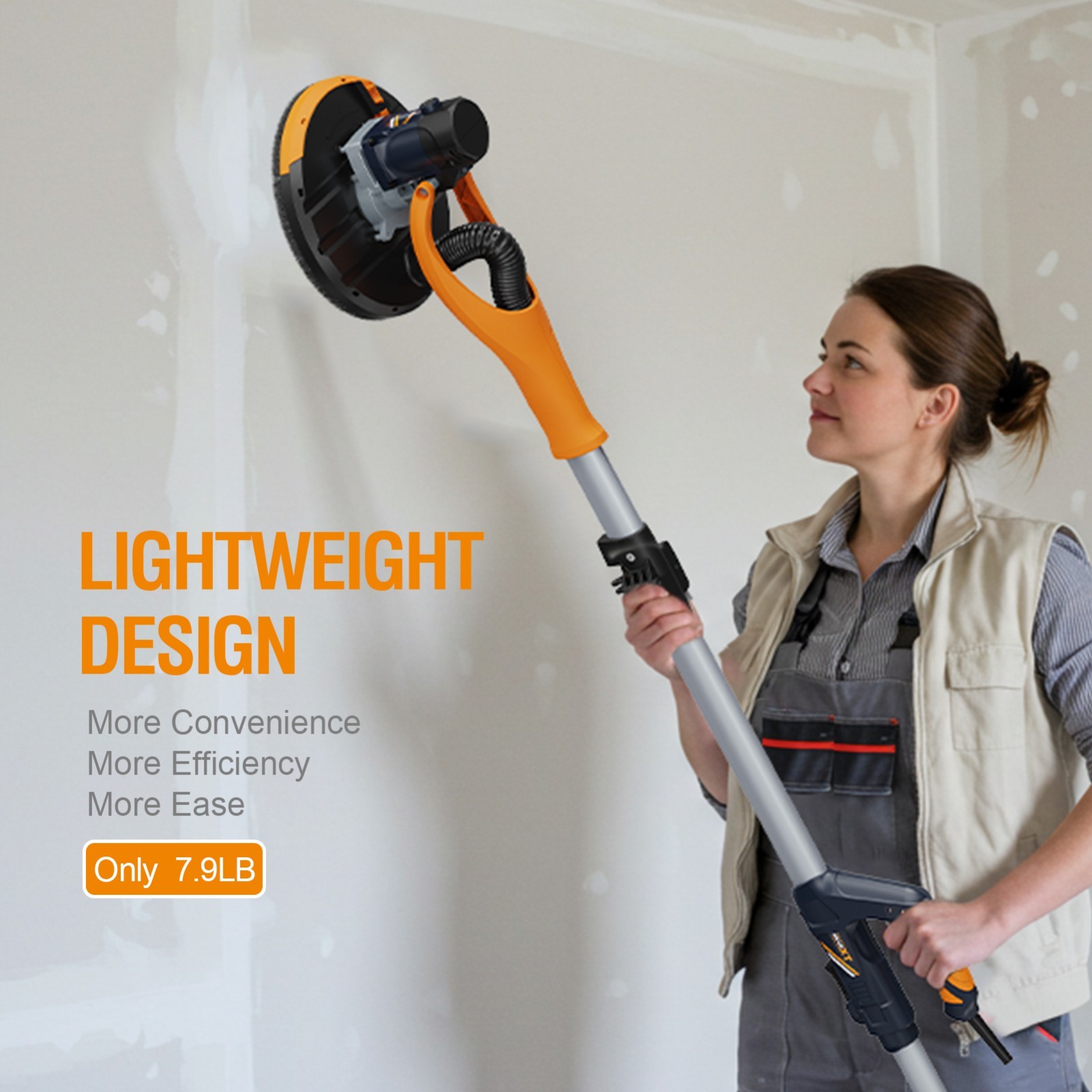 MAXXT Drywall Sander 5 Speed Foldable 800-1700RPM 6 Sandpapers Bag AUS Plug