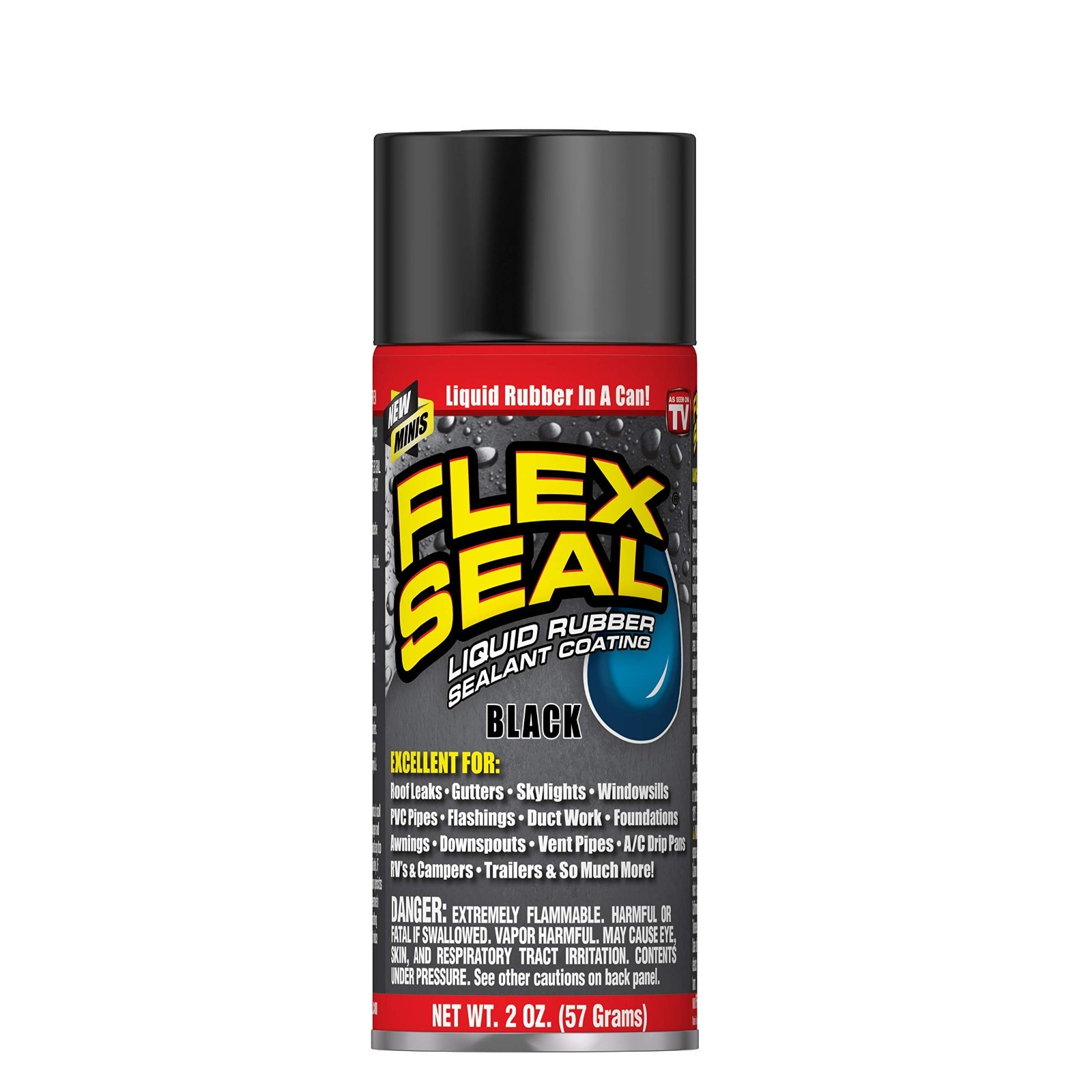 Flex Seal Mini 2-fl oz Black Aerosol spray Waterproof Rubberized Coating