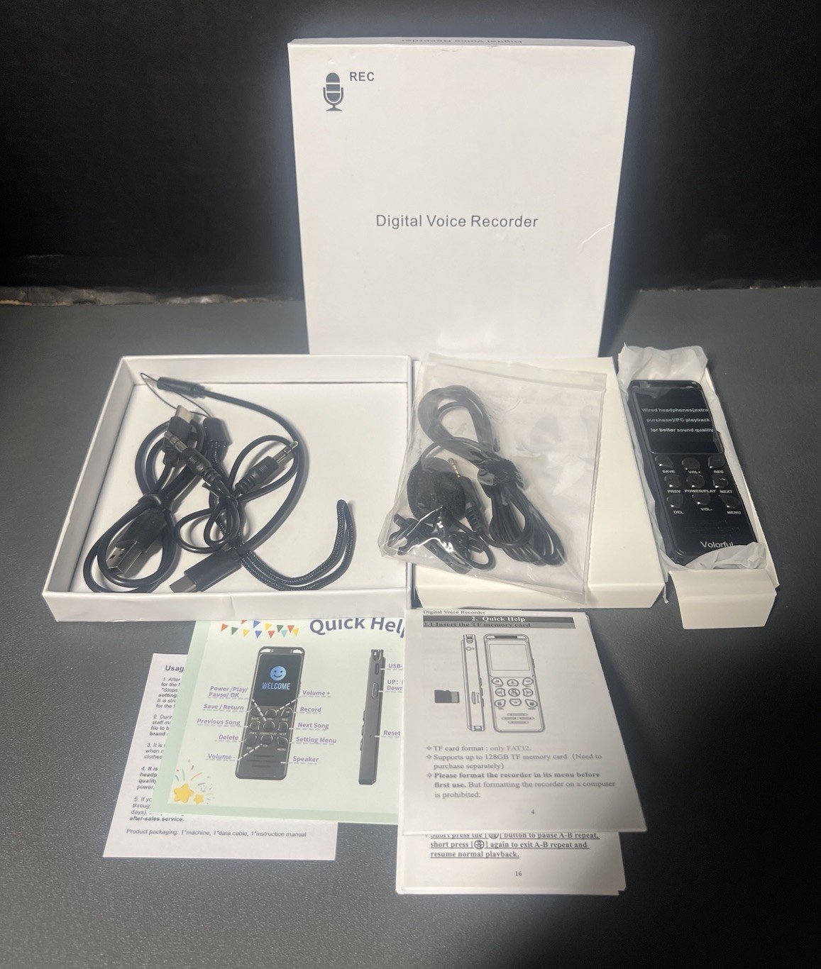 144GB Digital Voice Recorder with Playback, Volorful 1536Kbps Audio Recorder …