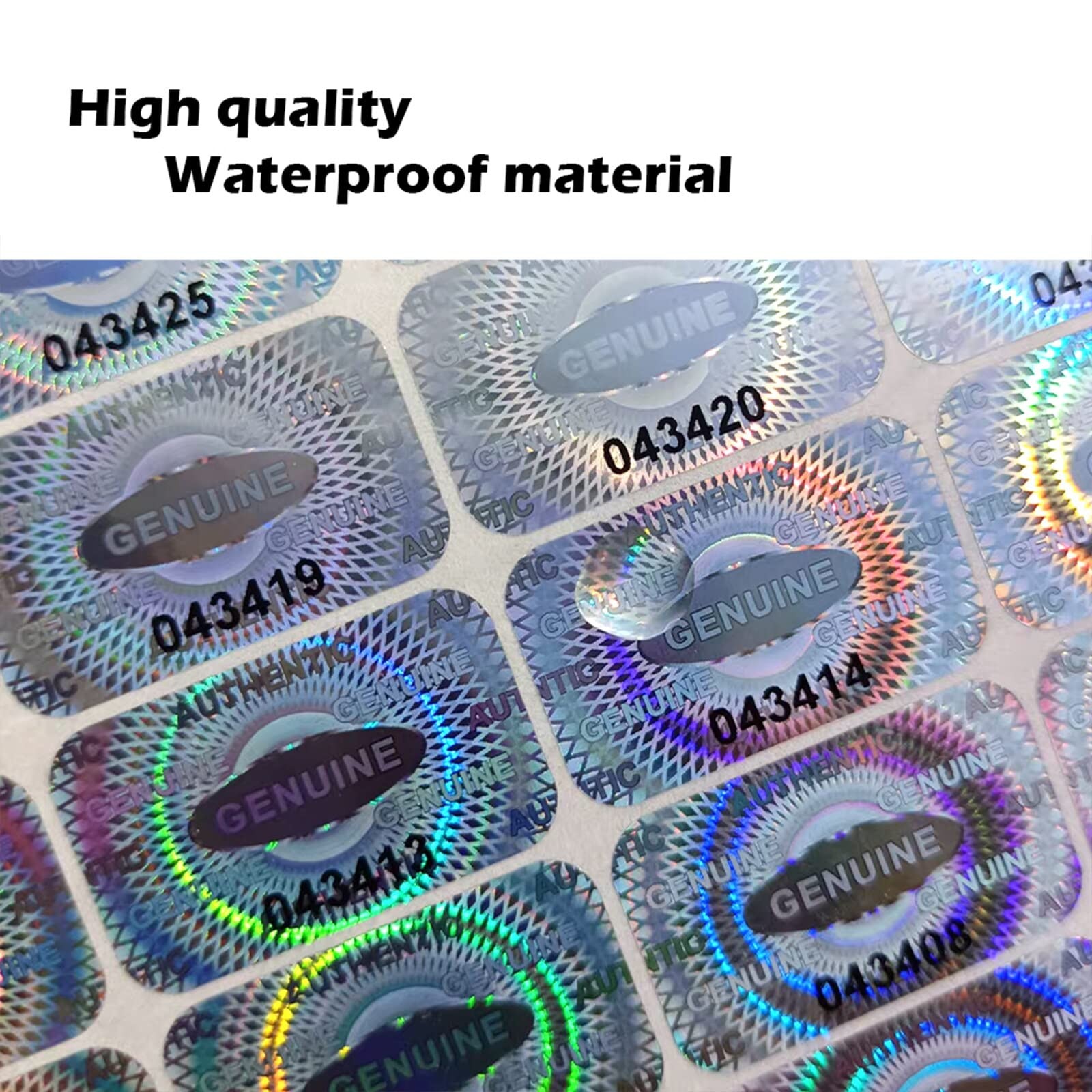dose not apply 300 Pcs Authentic Hologram Labels/Stickers 300PCS, Silver