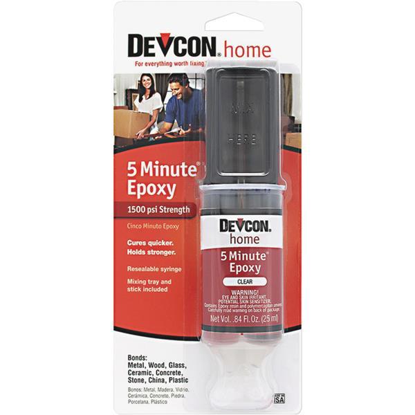 (60)- Devcon 1 Oz. Heavy-Duty High-Quality Performance 5 Minute Epoxy Syringe