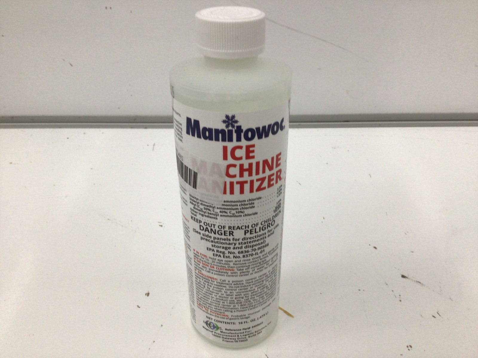 MANITOWOC 5164 Ice Machine Sanitizer,16 oz.,Clear 10L485