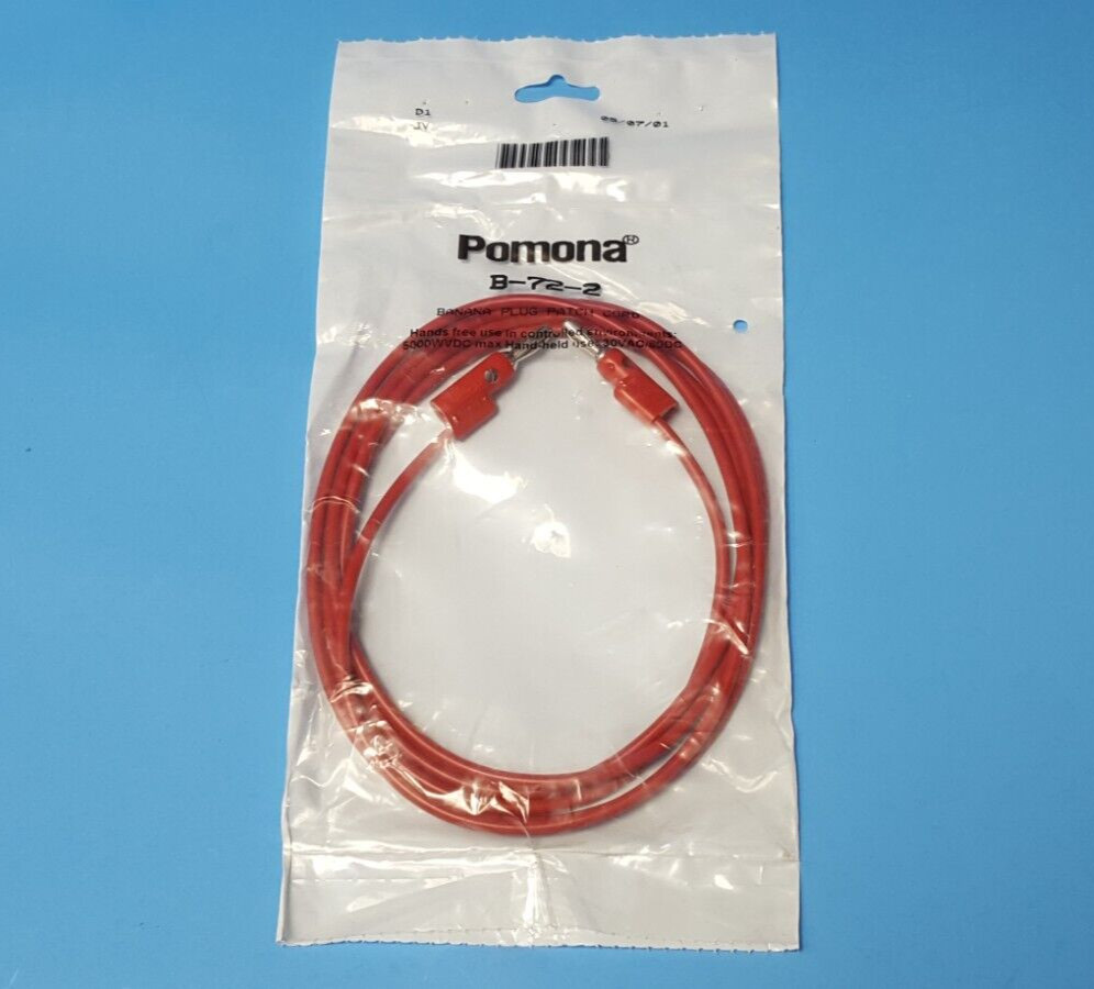 ( 2 PCS) TEST LEAD BANANA TO BANANA, B-72-2, POMONA, 72.0″, 5000VDC