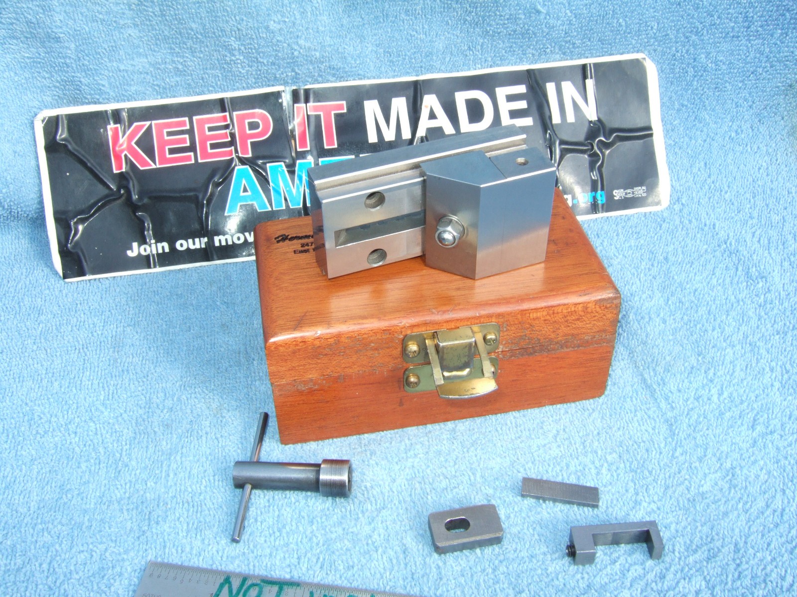HERMANN SCHMIDT USED 2b GRIND VISE V0-1-1/2a TOOLMAKER MACHINIST CASEw/WRENCH