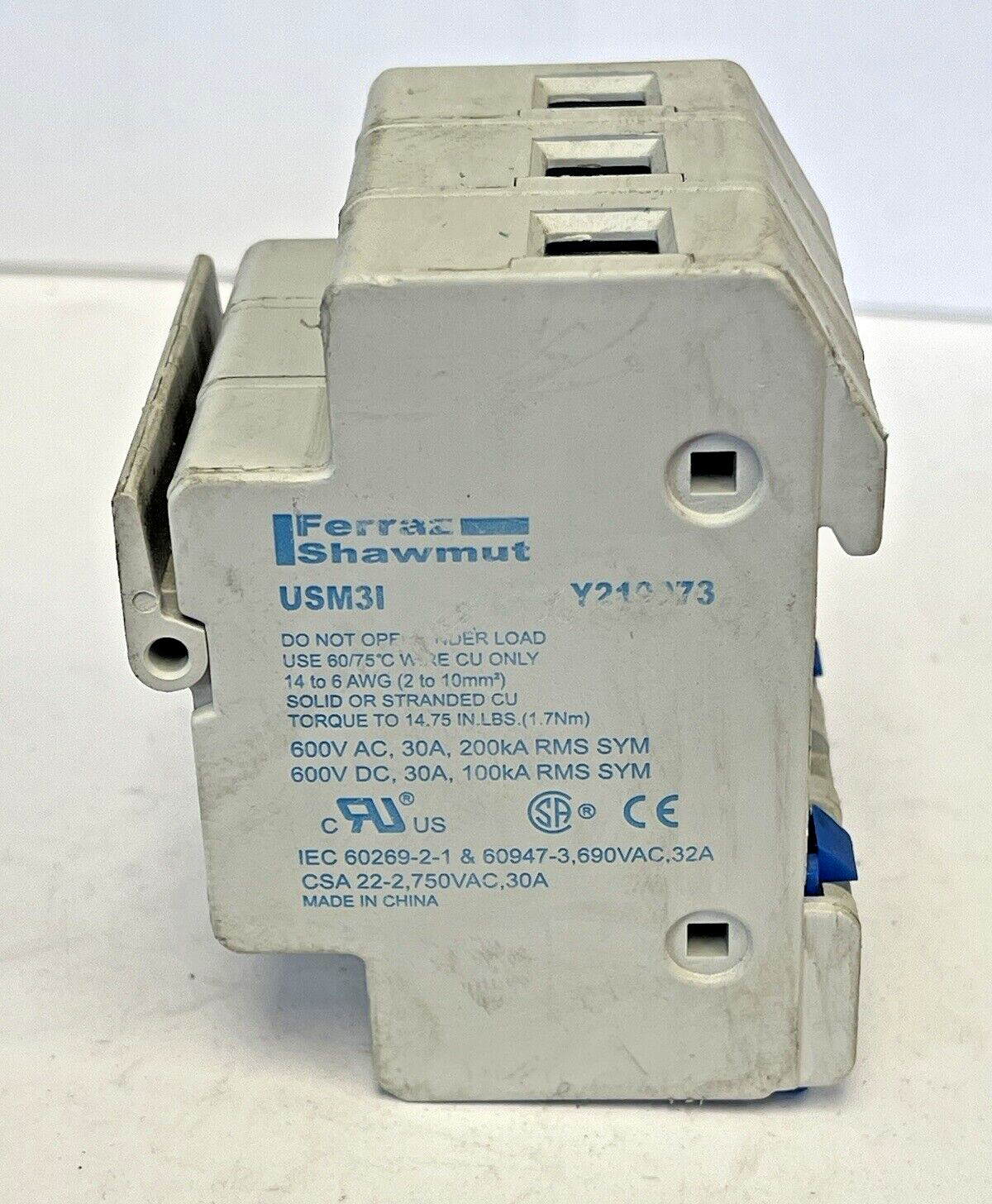 FERRAZ SHAWMUT – USM31 – FUSE HOLDER – 600VAC, 600VDC, 30A – Y219073