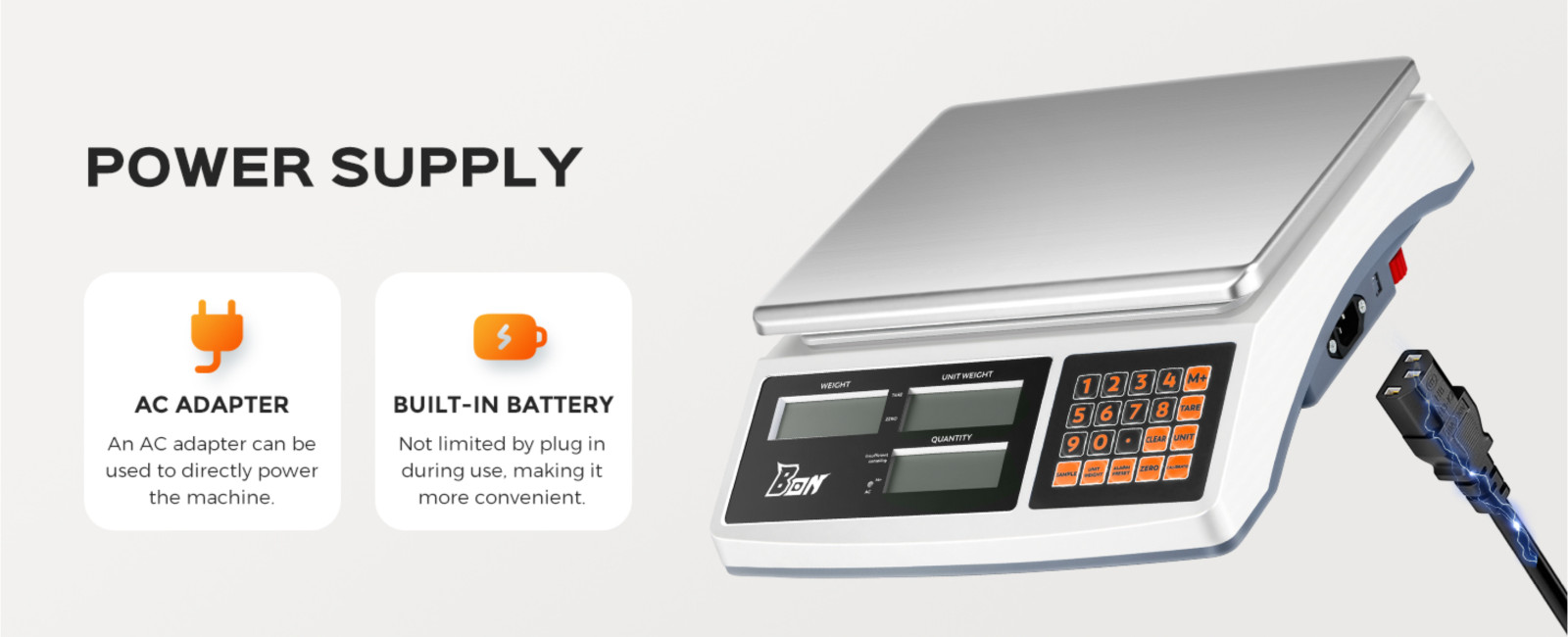 Stainless Steel Counting Scale 66lb 30kg Digital Parts Industrial Scale Battery