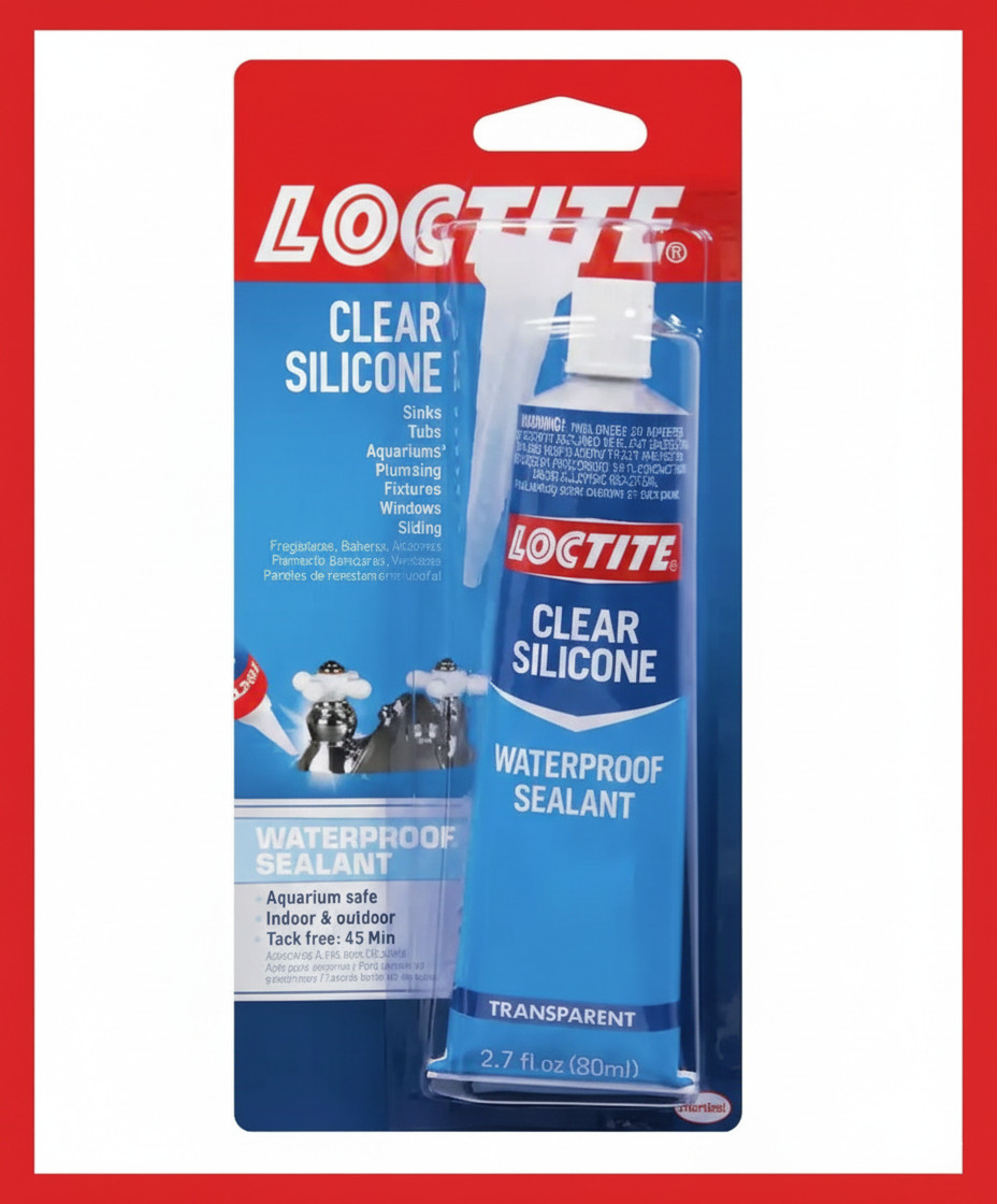 Silicone Waterproof Multipurpose Adhesive Sealant 2.7 Oz. Clear Tube