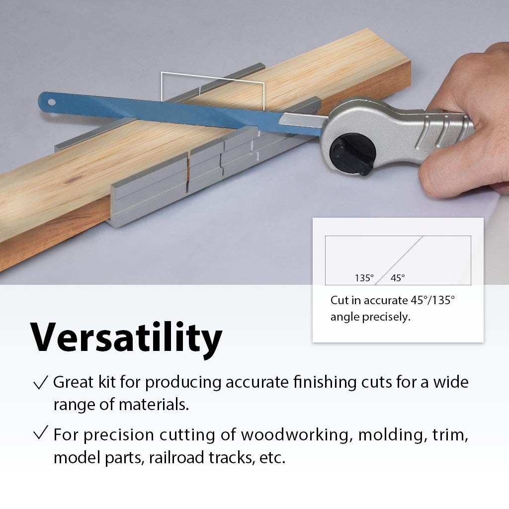 FIRSTINFO 5.5 Inch Metal Small Aluminum Miter Box Silver
